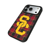 University of Southern California Trojans Plaid MagSafe Compatible Phone Case for Apple iPhone