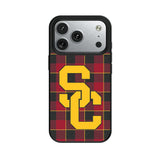 University of Southern California Trojans Plaid MagSafe Compatible Phone Case for Apple iPhone