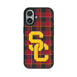 University of Southern California Trojans Plaid MagSafe Compatible Phone Case for Apple iPhone