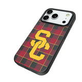 University of Southern California Trojans Plaid MagSafe Compatible Phone Case for Apple iPhone