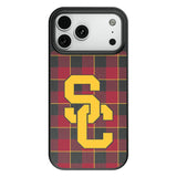 University of Southern California Trojans Plaid MagSafe Compatible Phone Case for Apple iPhone