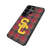 University of Southern California Trojans Plaid MagSafe Compatible Phone Case for Samsung Galaxy