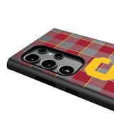 University of Southern California Trojans Plaid MagSafe Compatible Phone Case for Samsung Galaxy