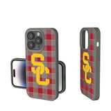 University of Southern California Trojans Plaid Soft Touch Phone Case for Apple iPhone