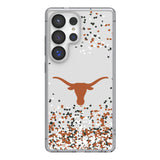 University of Texas Longhorns Confetti Clear Phone Case for Samsung Galaxy