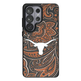 University of Texas Longhorns Paisley MagSafe Compatible Phone Case for Samsung Galaxy 26 Series