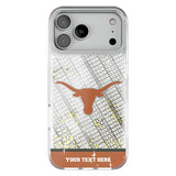 University of Texas Longhorns Personalized EndZone Plus Glitter Phone Case for Apple iPhone