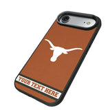 University of Texas Longhorns Personalized Stripe Bump Phone Case for Apple iPhone