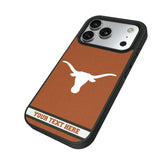 University of Texas Longhorns Personalized Stripe Bump Phone Case for Apple iPhone