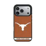 University of Texas Longhorns Personalized Stripe Bump Phone Case for Apple iPhone