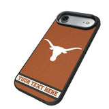 University of Texas Longhorns Personalized Stripe Bump Phone Case for Apple iPhone
