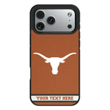 University of Texas Longhorns Personalized Stripe Bump Phone Case for Apple iPhone