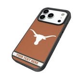 University of Texas Longhorns Personalized Stripe Bump Phone Case for Apple iPhone