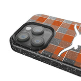 University of Texas Longhorns Plaid Black Bling Phone Case for Apple iPhone