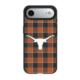University of Texas Longhorns Plaid MagSafe Compatible Phone Case for Apple iPhone