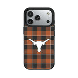 University of Texas Longhorns Plaid MagSafe Compatible Phone Case for Apple iPhone