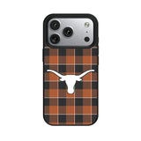 University of Texas Longhorns Plaid MagSafe Compatible Phone Case for Apple iPhone