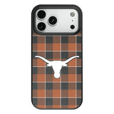 University of Texas Longhorns Plaid MagSafe Compatible Phone Case for Apple iPhone