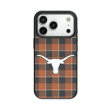 University of Texas Longhorns Plaid MagSafe Compatible Phone Case for Apple iPhone