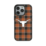 University of Texas Longhorns Plaid MagSafe Compatible Phone Case for Apple iPhone