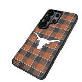 University of Texas Longhorns Plaid MagSafe Compatible Phone Case for Samsung Galaxy 26 Series