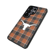 University of Texas Longhorns Plaid MagSafe Compatible Phone Case for Samsung Galaxy