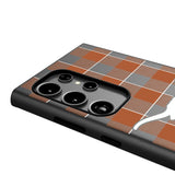 University of Texas Longhorns Plaid MagSafe Compatible Phone Case for Samsung Galaxy