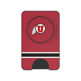 University of Utah Utes Stripe PopSockets MagSafe-Compatible PopWallet+