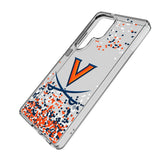 University of Virginia Cavaliers Confetti Clear Phone Case for Samsung Galaxy