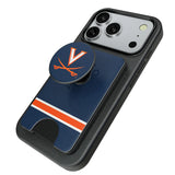 University of Virginia Cavaliers Stripe PopSockets MagSafe-Compatible PopWallet+