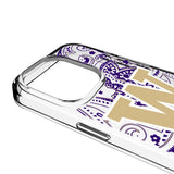 University of Washington Huskies Paisley Clear Phone Case for Apple iPhone