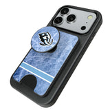 Utah Mammoth Ice Wordmark PopSockets MagSafe-Compatible PopWallet+
