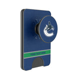 Vancouver Canucks Personalized Endzone Solid PopSockets MagSafe-Compatible PopWallet+