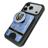 Vegas Golden Knights Ice Wordmark PopSockets MagSafe-Compatible PopWallet+