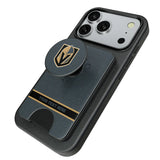 Vegas Golden Knights Personalized Endzone Solid PopSockets MagSafe-Compatible PopWallet+