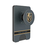Vegas Golden Knights Personalized Endzone Solid PopSockets MagSafe-Compatible PopWallet+