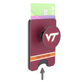 Virginia Tech Hokies Personalized Endzone Solid PopSockets MagSafe-Compatible PopWallet+