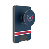 Washington Capitals Personalized Endzone Solid PopSockets MagSafe-Compatible PopWallet+