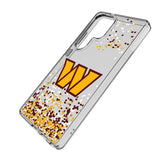 Washington Commanders Confetti Clear Phone Case for Samsung Galaxy