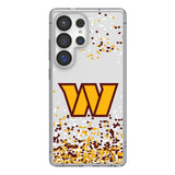 Washington Commanders Confetti Clear Phone Case for Samsung Galaxy