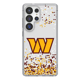 Washington Commanders Confetti Clear Phone Case for Samsung Galaxy