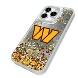Washington Commanders Confetti Glitter Phone Case for Apple iPhone