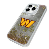 Washington Commanders Linen Glitter Phone Case for Apple iPhone