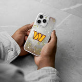 Washington Commanders Linen Glitter Phone Case for Apple iPhone