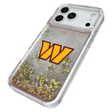 Washington Commanders Linen Glitter Phone Case for Apple iPhone