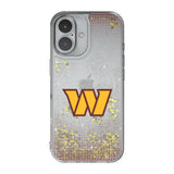 Washington Commanders Linen Glitter Phone Case for Apple iPhone
