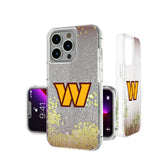 Washington Commanders Linen Glitter Phone Case for Apple iPhone