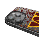 Washington Commanders Paisley Black Bling Phone Case for Apple iPhone