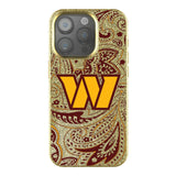 Washington Commanders Paisley Bling Phone Case for Apple iPhone