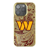 Washington Commanders Paisley Bling Phone Case for Apple iPhone